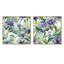 Ensemble de 2 collages tropicaux vert et mauve à motif serenade tropicale verte et mauve-101860473-101860471