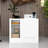 47.2'' W L-Shaped Reception Desk With LED Lights And Glass