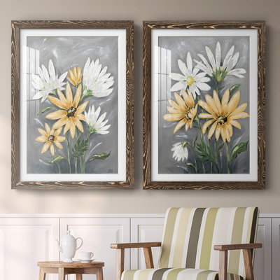«Summer Daisies I», reproduction encadrée de qualité supérieure - prête à être accrochée
