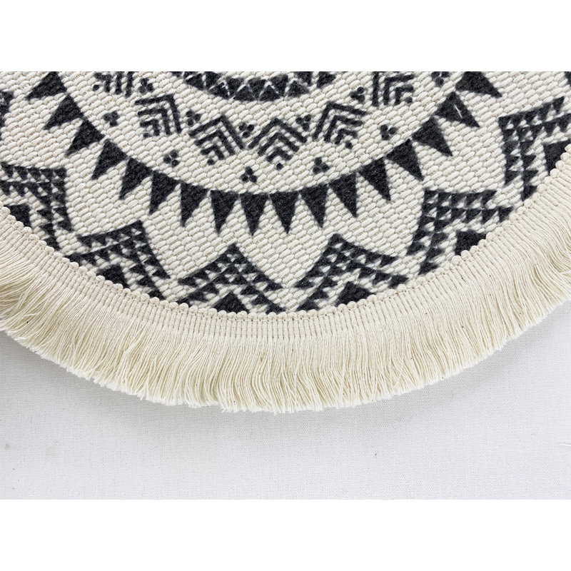 Ensemble de napperons en coton 4 pièces, Gris