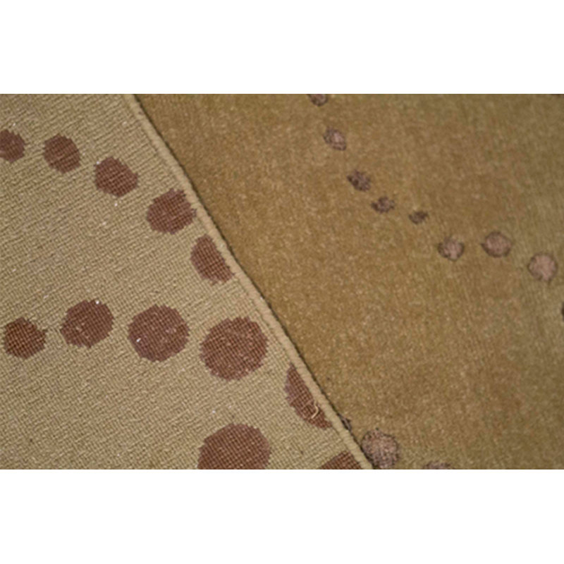 Wool Geometric Area Rug in Gold