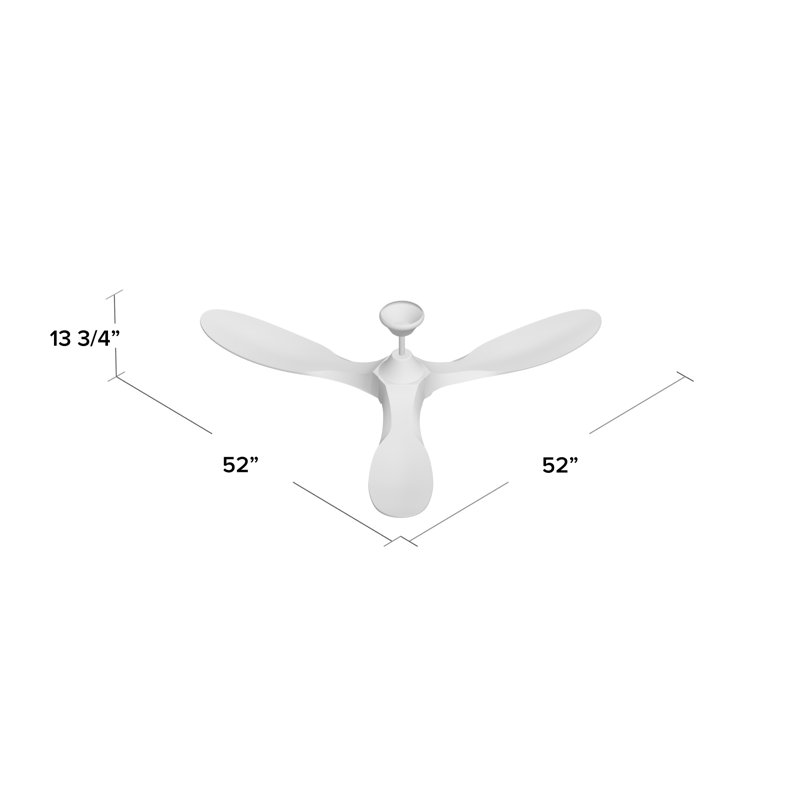 Ceiling Fan with LED Lights, Brushed Steel with Koa Blades, 52 inches