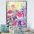 Impression argent sur toile encadrée