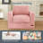 Giant Pink Bean Bag Chair Upholstered Floor Sofa With Pillows And Armrests Large Bean Bag Sofa Plush Chair Bean Bag Couch-528708556