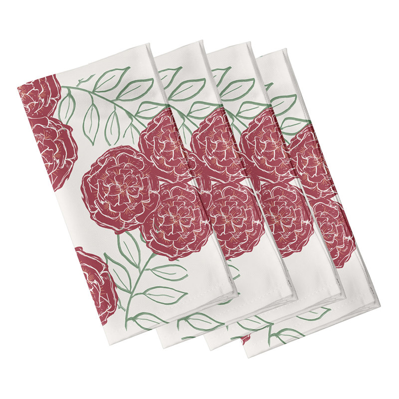 Chinua Small Modcircles Napkins, Red
