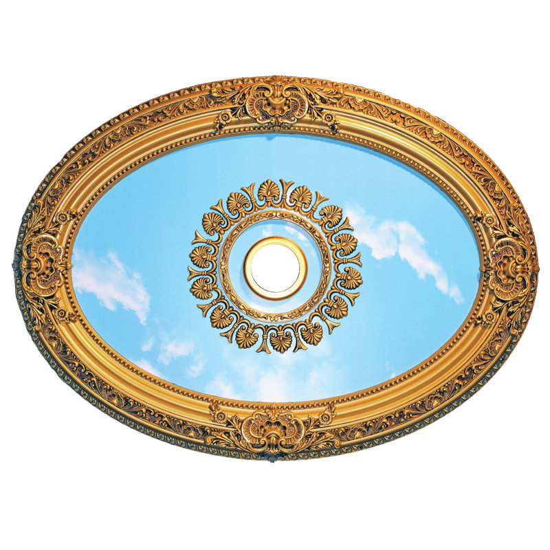 Médaillon de plafond ovale doré