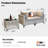 Emroy Wicker/Rattan 2 - Person Seating Group With Lighted Coffee Table and Cushions-111806500