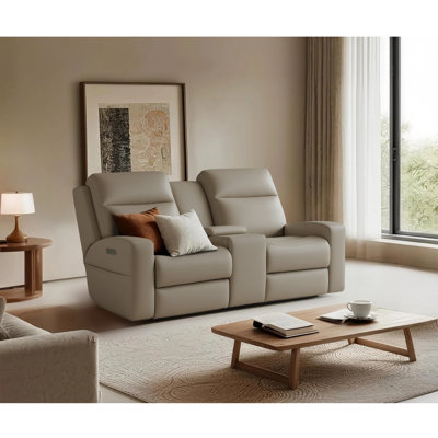 Genuine Leather And Zero-gravity Reclining Loveseat With Thriple Power