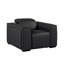 Ensemble de canapé inclinable, de causeuse et de fauteuil en cuir italien à grain supérieur Chikako-110403309