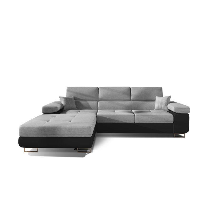 Sofa Bed, Left Hand Facing, Grey/Black