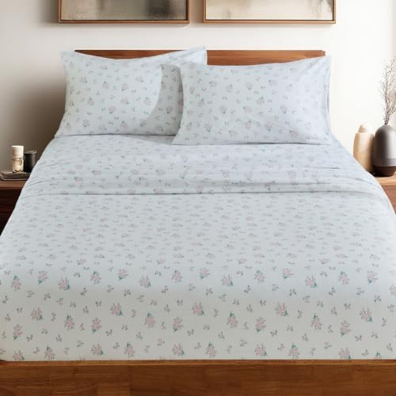 Draps 100% coton - Draps de grande profondeur à motif floral Ditsy