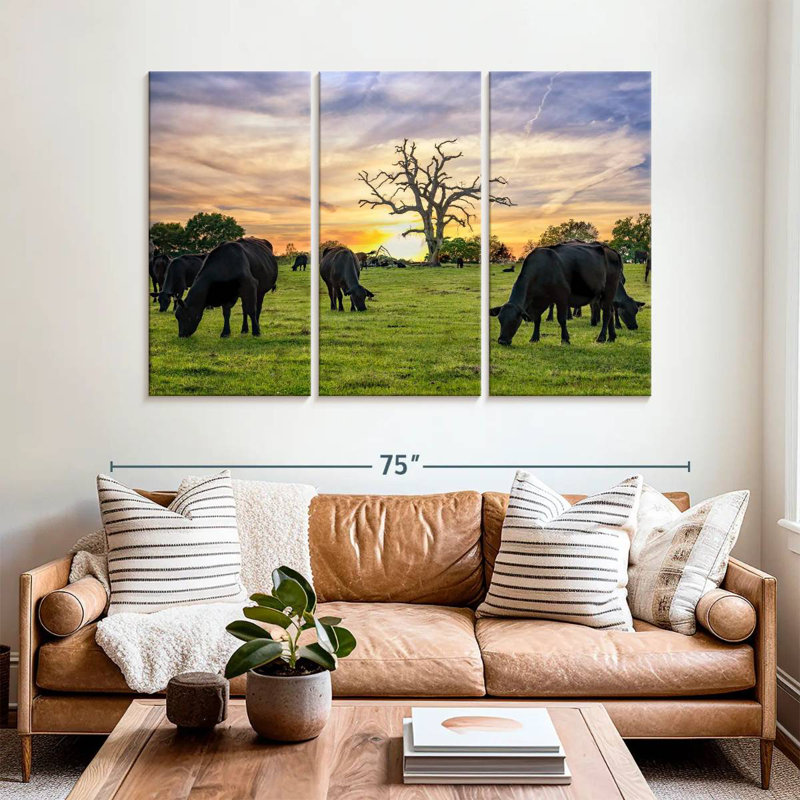 Brampt Grazing Aberdeen Angus, 32" H x 50" W