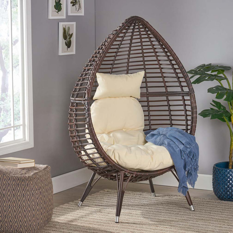 Chaise longue d'extérieur en osier Papasan