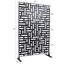 Brown Metal Privacy Screen 76" H48" W. For Deck, Balcony, Patio Privacy. Outdoor & Indoor. , Rust- Construction. Versatile Placement Options. Simple Setup Structure. Placement.-124987767