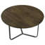 Table d'appoint naturelle et bronze industriel