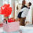 Rectangular  Valentine's Day Gift Basket,Nursery Basket,Pink Girls Gift Baskets,Kids Toy Storage Bin, Love Heart Room Decor For Home,Shelf Baskets