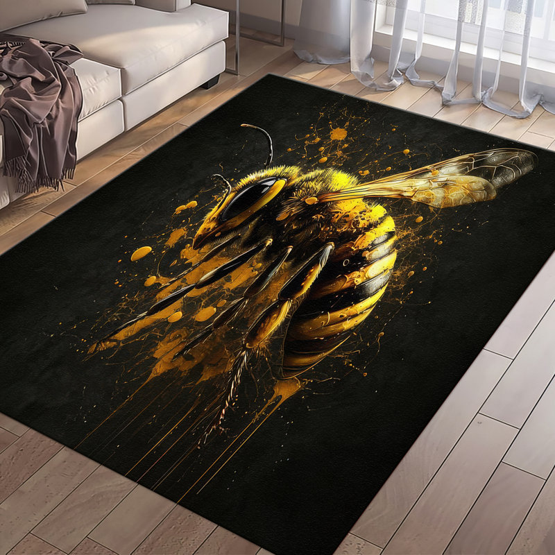 Chic Non-Woven Soft Type Printed Rug with Intricate Floral and Geometric Patterns for a Stylish and Cozy Home Interior