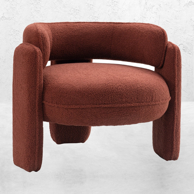 Chaise d'appoint Margarita, Peluche rouge