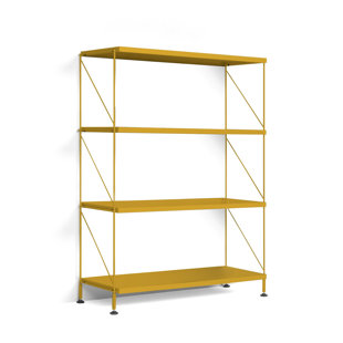 Tria 125cm H x 96cm W Metal Etagere Bookcase