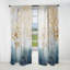 Or et bleu Harmony IV - Rideau obscurcissant avec arbres - 1 panneau-107826484