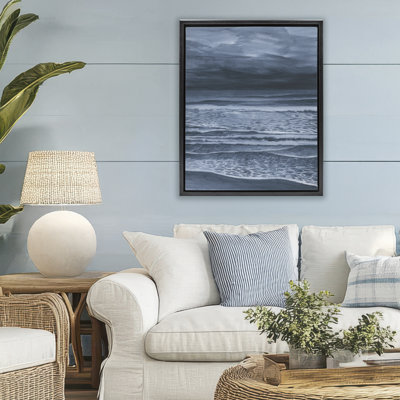 Dramatic Sea Dark Coast Floating Frame, design by Grace Popp