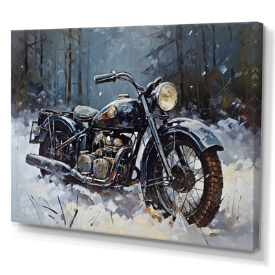 «War Rustic War Bike In Winter I», impressions d'art sur moto