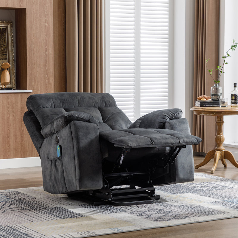 Fauteuil inclinable Microfiber, Microfibre gris foncé