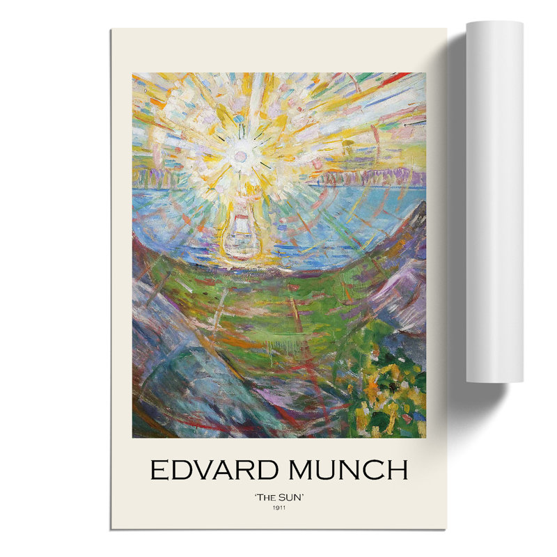 The Sun Print by Edvard Munch - Frameless Print, 42cm H x 30cm W x 0.1cm D