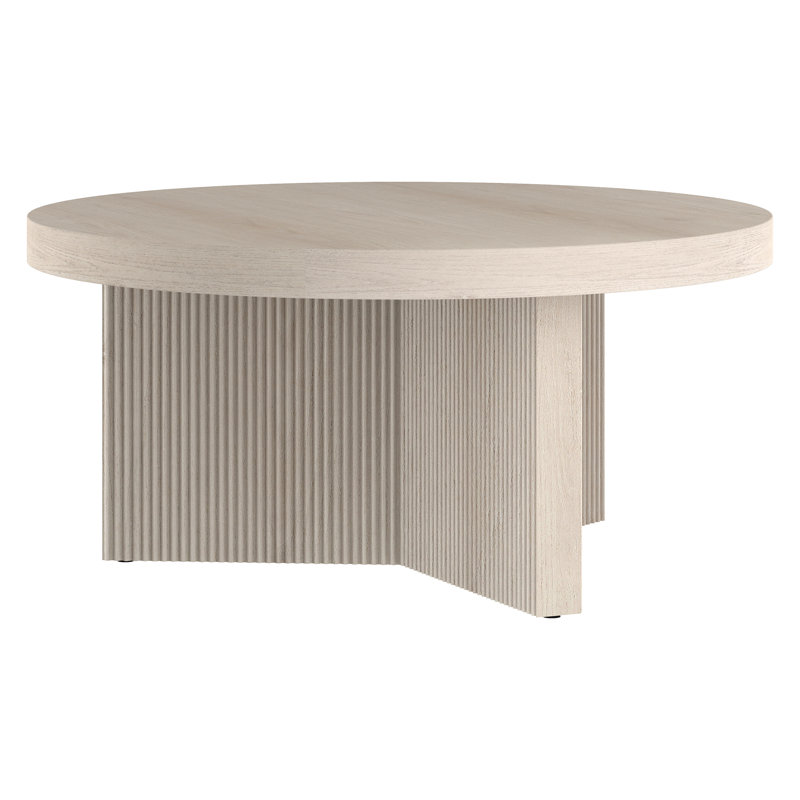 Pedestal Coffee Table, Cream