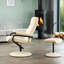 Oundle Swivel Based Based Recliner and Footstool - Cream-909383678