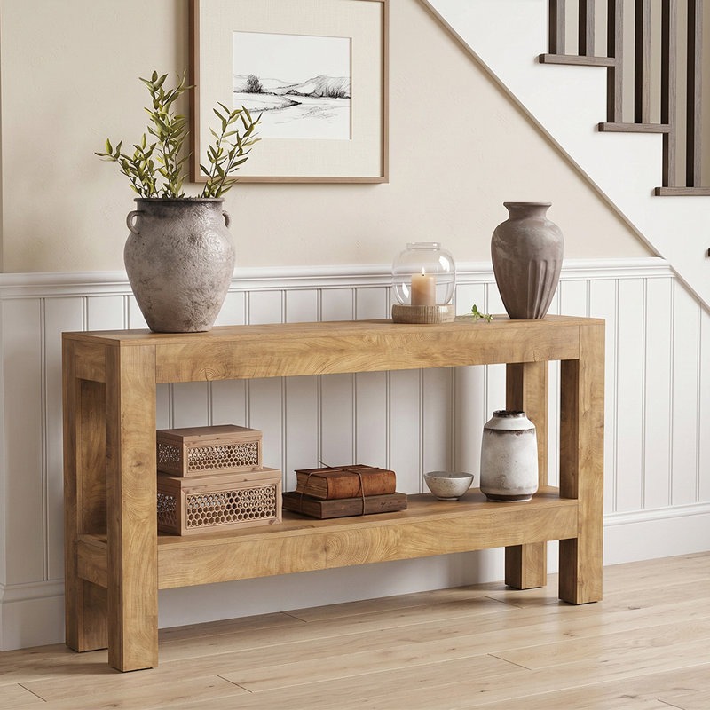 Table basse à 2 niveaux 62,99 po, Marron clair
