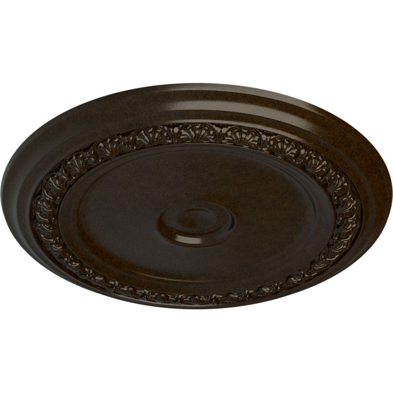 Médaillon de plafond Endurathane Gorleen, DE 31 5/8 po x P 3 5/8 po x P 1 7/8 po (convient aux auvents jusqu'à 3 5/8 po), finition cuivre peint à la main