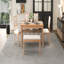 Ensemble de salle à manger extensible 6 pièces 6 pièces: table de ferme rustique de 59 à 72 po et 4 chaises + banc, pieds rétro sculptés-1728701506