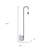 Ahmond 59" Black And White Marble And Steel LED Floor Lamp