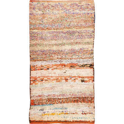 Nazmiyal Collection Vintage Rag Moroccan Rug 4ft X 6ft 5in