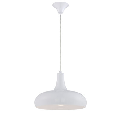 Luminaire suspendu blanc 1 lumière