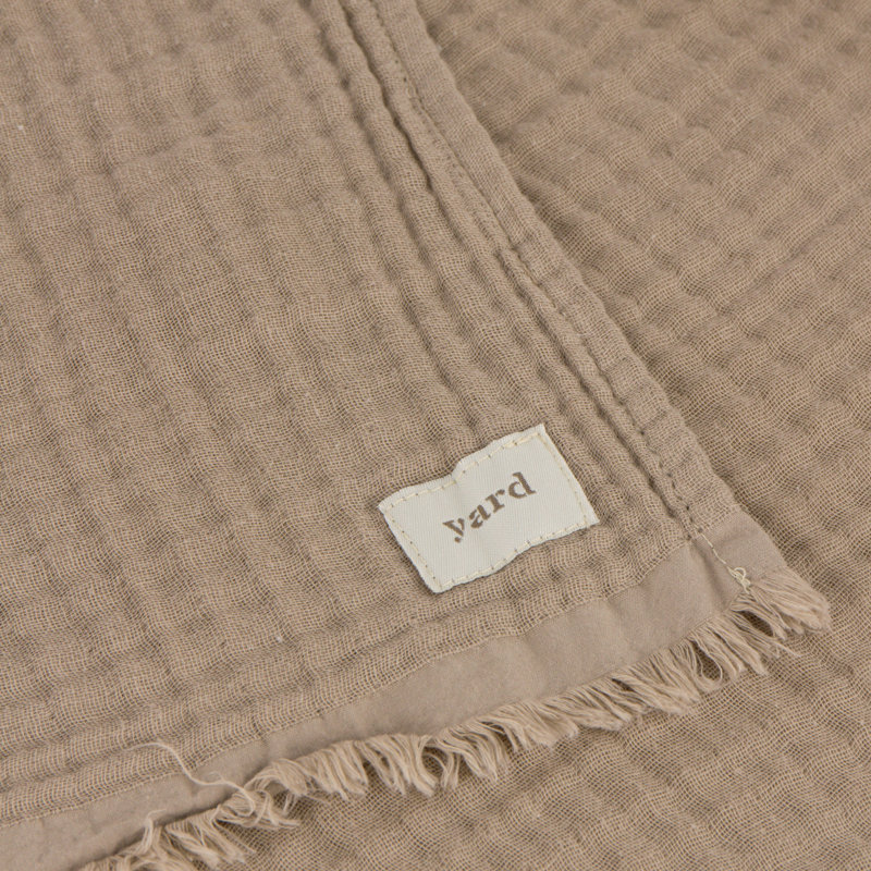 Lark Machine Woven Throw Blanket, Brown, 260 cm x 240 cm