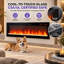 Cheminée électrique intelligente WiFi 60 po, murale/encastrable, 16 couleurs de flamme, télécommande et application compatibles avec Alexa, chauffage d'appoint avec minuterie de 9 h et thermostat pour salon/chambre-1739410361