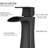 Matte Black Single Handle Bathroom Sink Waterfall Faucet - Stainless Steel Core, Scratch , Precise Water Flow And Temperature Regulation, Ideal For Lavatory Vanity Inside, Corrosion Resists, Based In-128956827