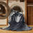 Machine Washable Daleville Naval Destroyer Ship Industrial Geometric Rug in Black – Black Binding-1934946245