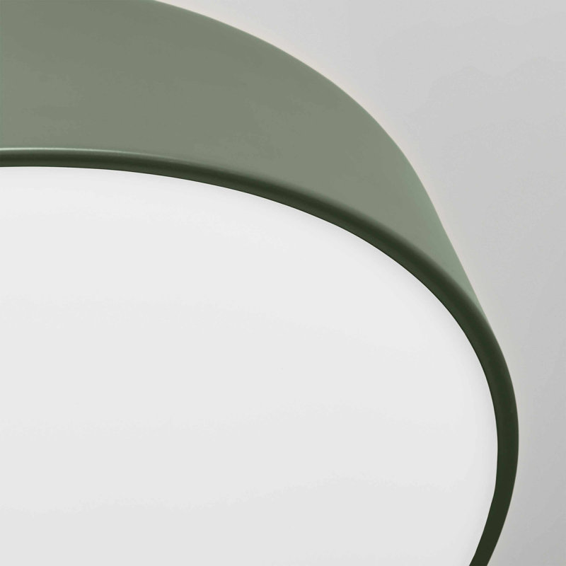 Bobber Glass LED Flush Mount, 4" H x 20" W x 20" D, Gray Green
