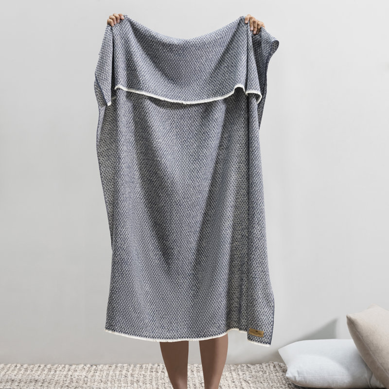 Navy Hudson Valley Throw, Navy