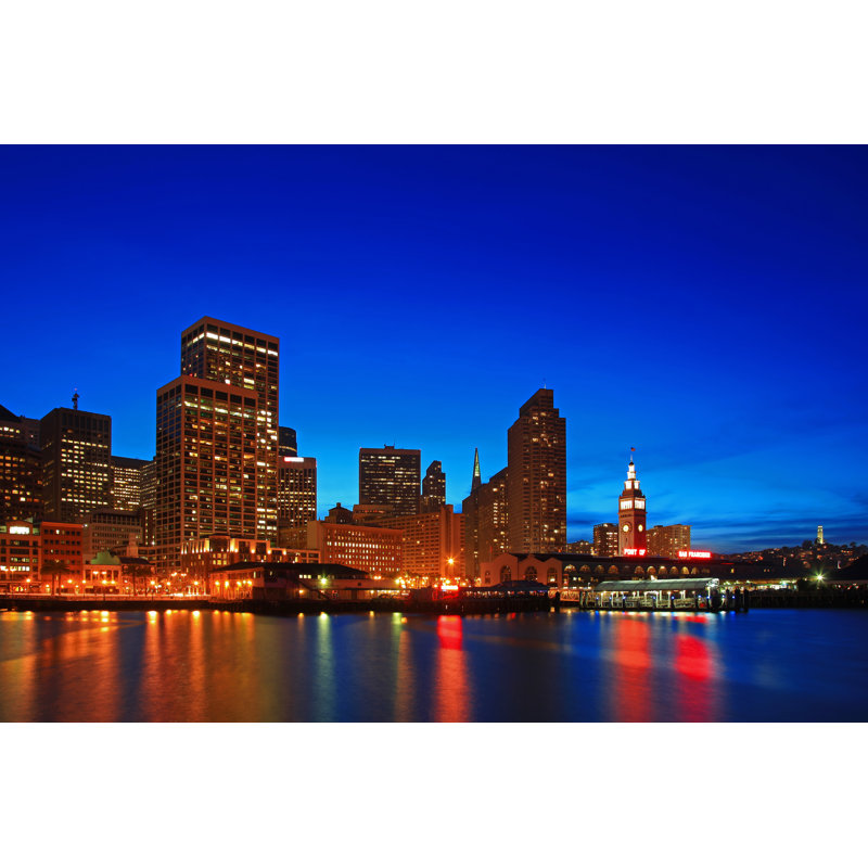 San Francisco At Night - Wrapped Canvas Print, 51cm H x 76cm W