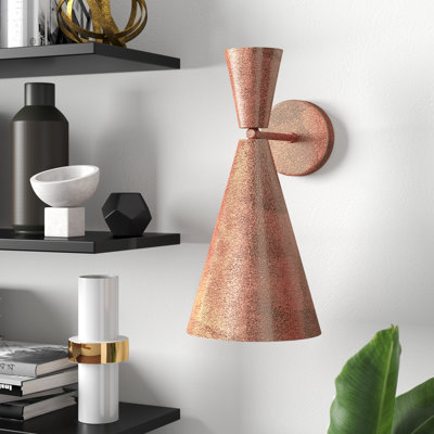 Elegant Gold Wall Lamp, Scandinavian Glam Design, 15.0 x 9.8 x 15.4 inches | Durable Metal Body, E27 Socket (Max 40W) | IP20 Rated, Perfect for Living Room & Bedroom Decor, Stylish Lighting Solution