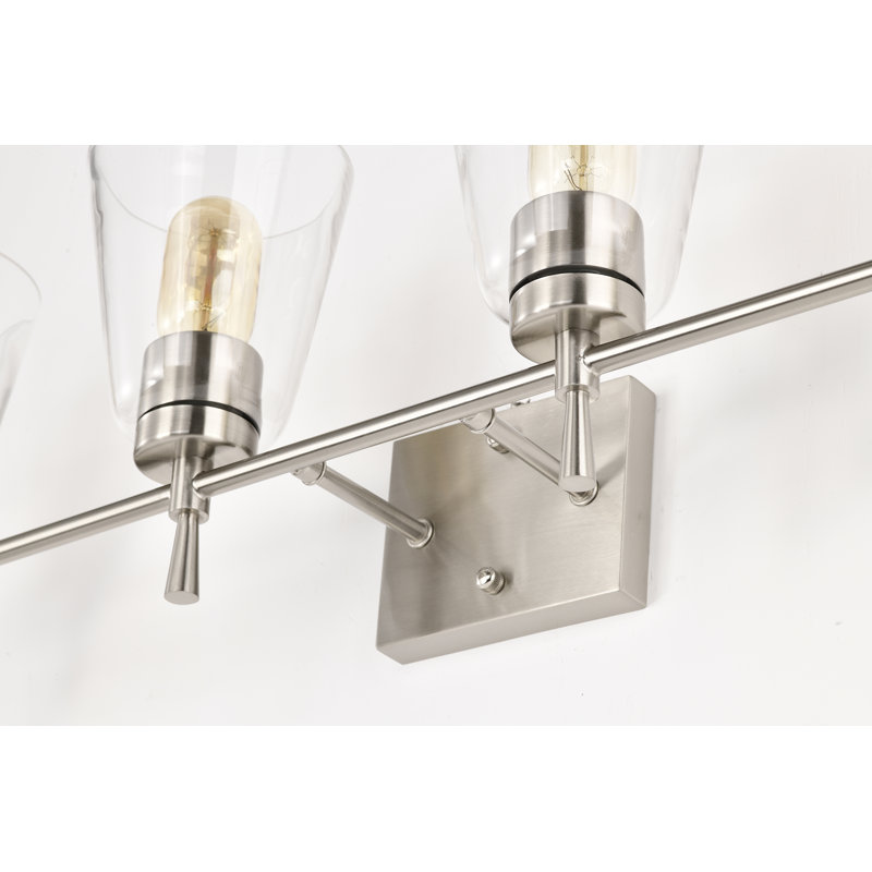 4 - Light Dimmable Vanity Light, Brushed Nickel