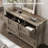 Grey 7-Drawer Dresser, 47" Wide Rustic Wood Chest with Metal Handles for Closet-1155631208