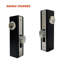 Sidco Supply Kiaset Hook Bolt Mortise Lock, Weldable Steel Hook Lock For Sliding Gate, Double Cylinder, 1-1/8" Backset