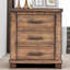 Table de chevet rustique en bois massif récupéré à trois tiroirs Rustic (ancien sku: WF531408AAD)
