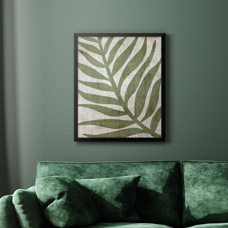 «Island Greenery I», toile encadrée de qualité supérieure - prête à être accrochée, Noir, H 24 po x l 20 po