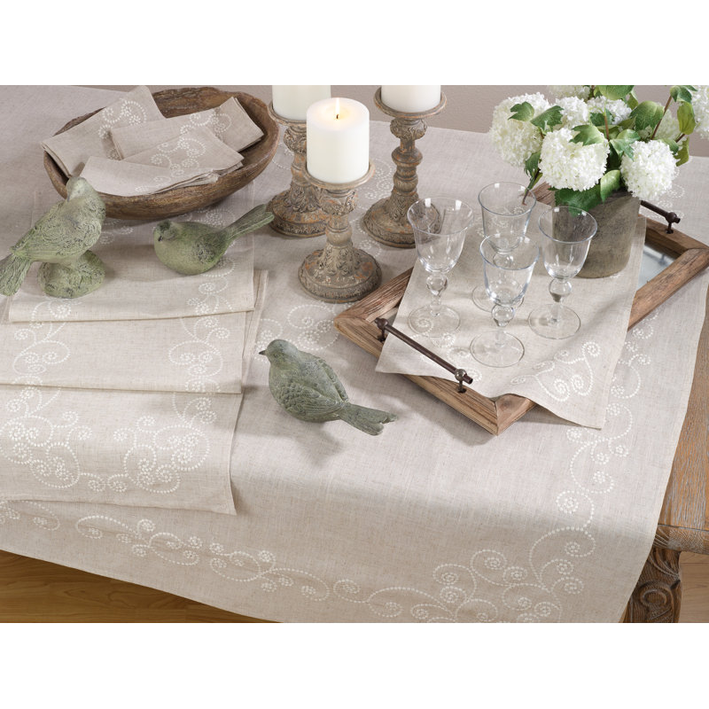 Arik Solid Color Tablecloth, 104" x 67"